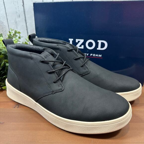 IZOD Men's Palmer Chukka Boots Black Size 12 - Picture 2 of 8